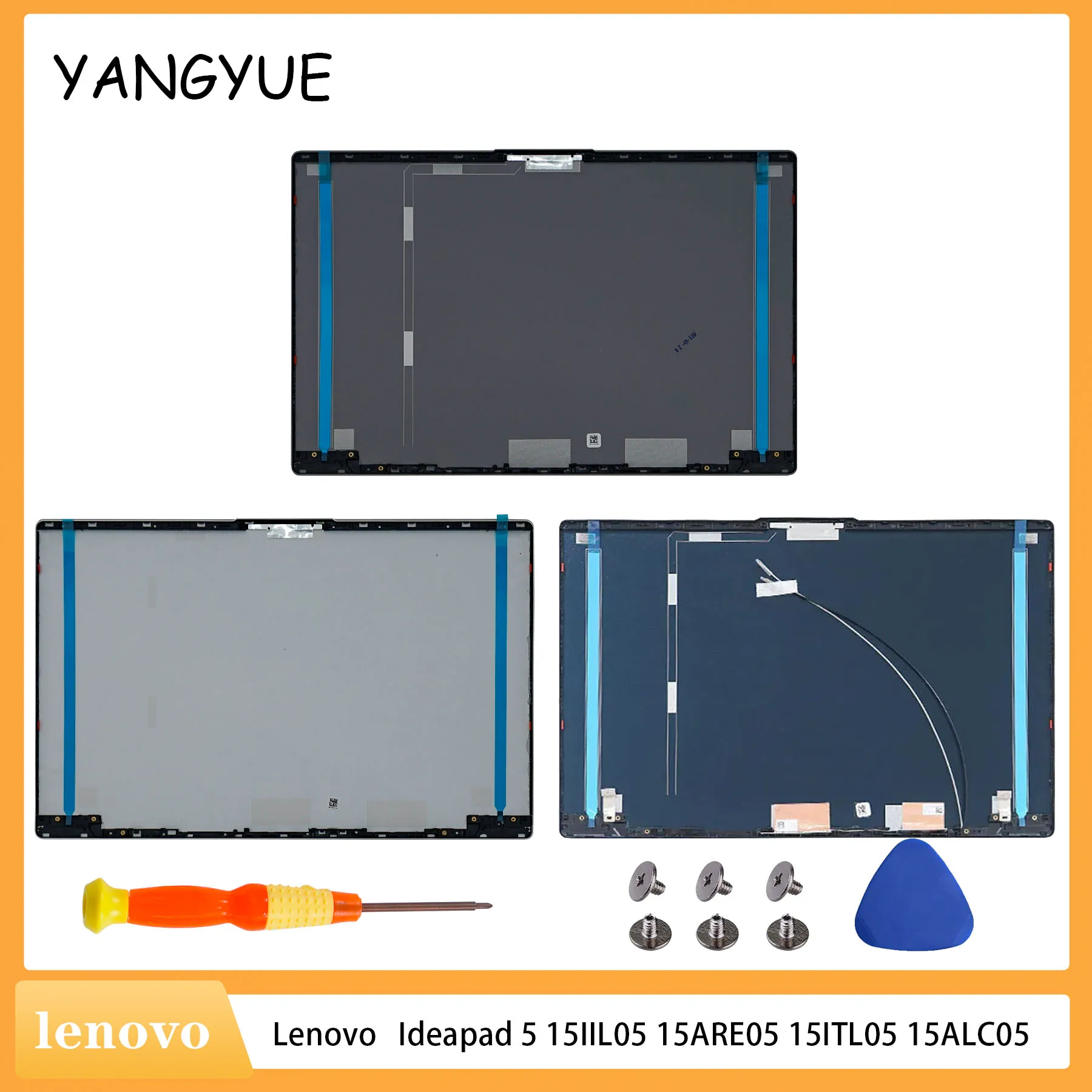 

New For Lenovo Cover Replace Ideapad 5 15IIL05 15ARE05 15ITL05 15ALC05 2020 2021 LCD Back Front Bezel Rear Lid Top Bottom Case