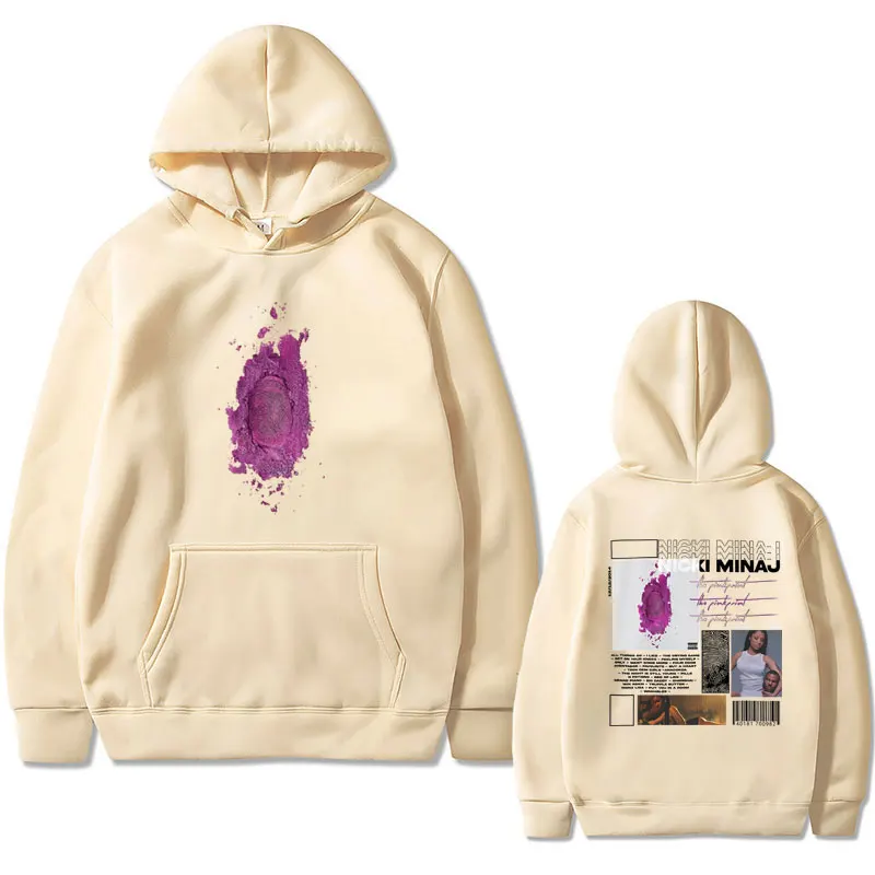 Nicki Minaj The Pinkprint Cover Album Hoodie Men Women Hip Hop Rap Sportswear Male Fashion Oversized Hoodies Unisex Vintage Tops