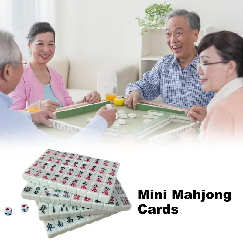 Universal Small Mahjong Travel Small Portable dormitorio Home Mini Hand Mahjong Supplies adatto per dormitorio e viaggi