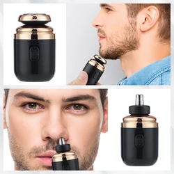 Electric Mini Shaver For Men Pocket Size Beard Trimmer Washable Razor Man'S Capsule Nose Hair Trimmer Cordless Travel USB Charge