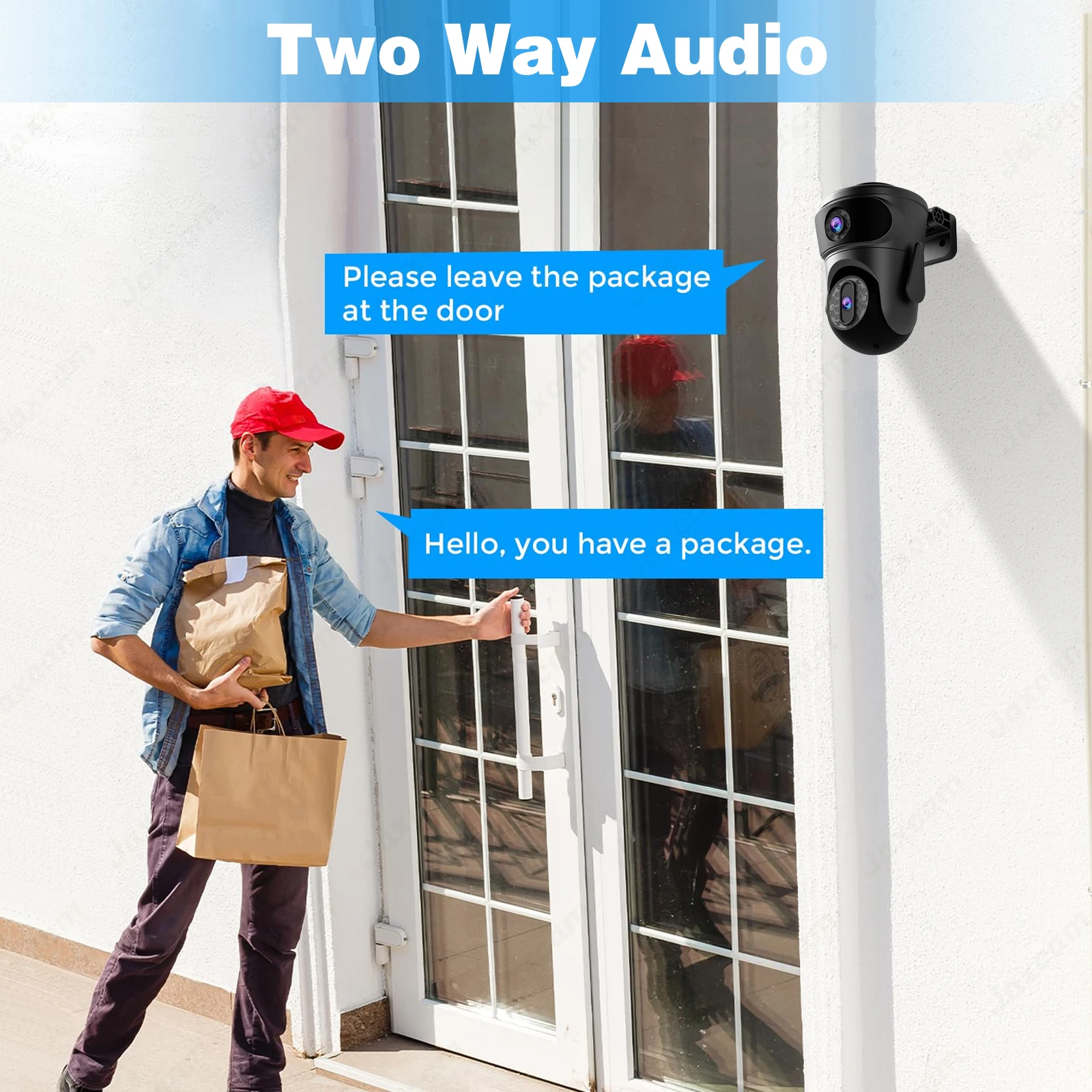 PTZ 4K 8MP WiFi Camera Auto Tracking Outdoor Indoor Smart Video Surveillance Security Protection CCTV IP Camera IPC360 Home