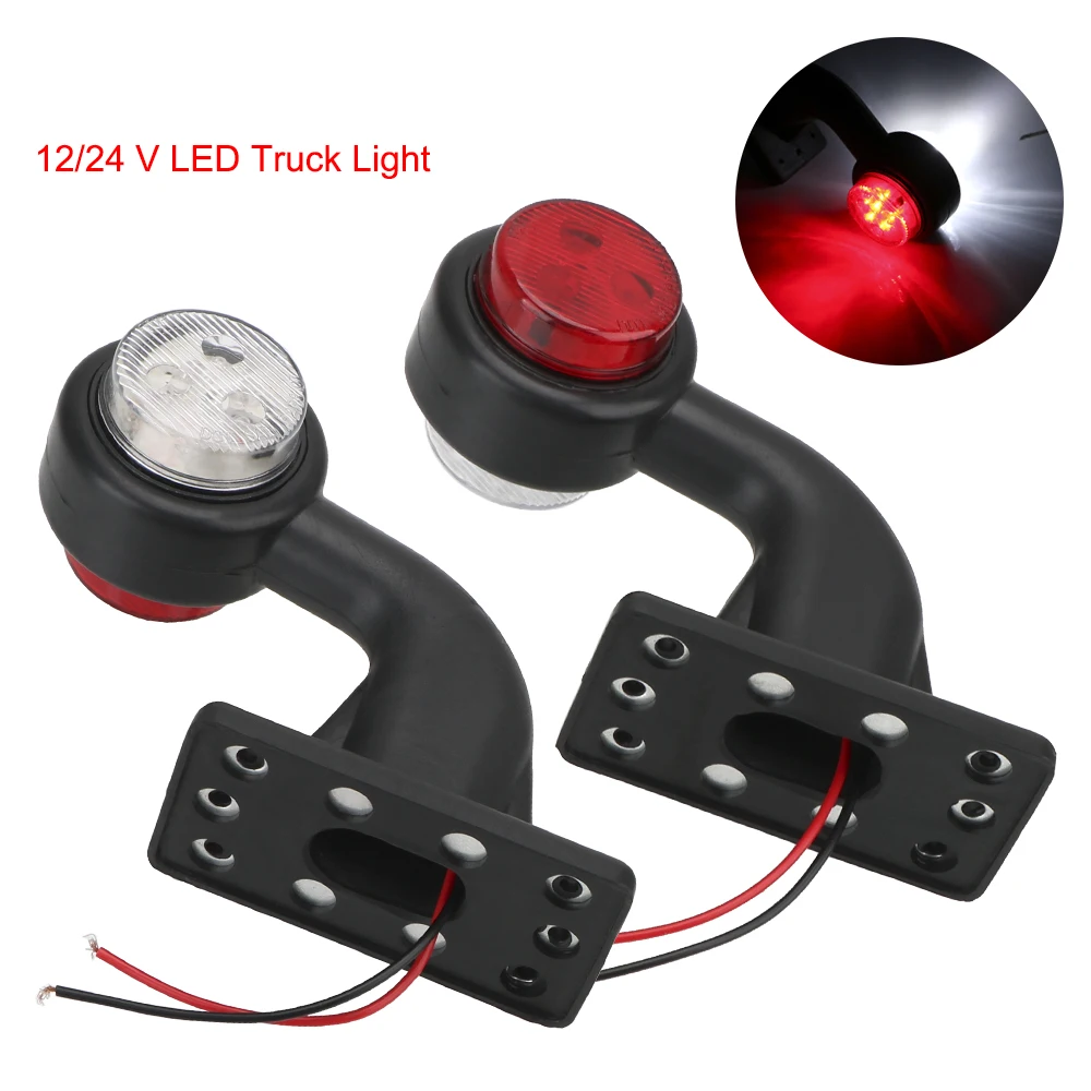 

Tail Light Assembly Red White Truck Lamp Indicator Lamp 2Pcs/set 12/24V LED Side Marker Light For Trailer Truck Van Lorry