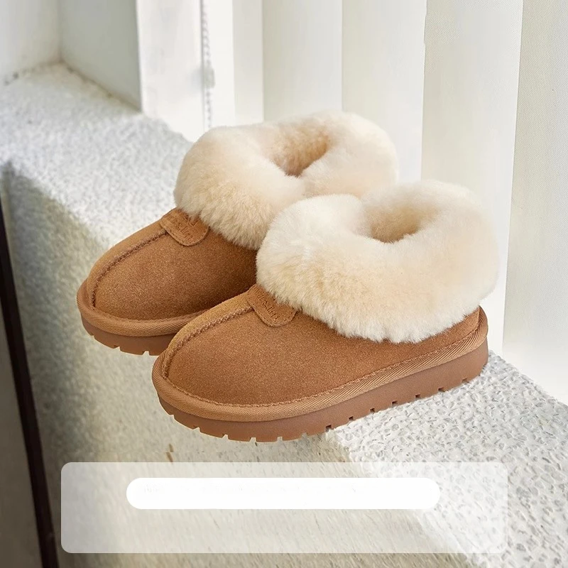 Criança bota de neve novas mulheres bota de inverno com veludo engrossar menina shos anti deslizamento botas curtas moda tornozelo botas à prova dwaterproof água menino sapatos