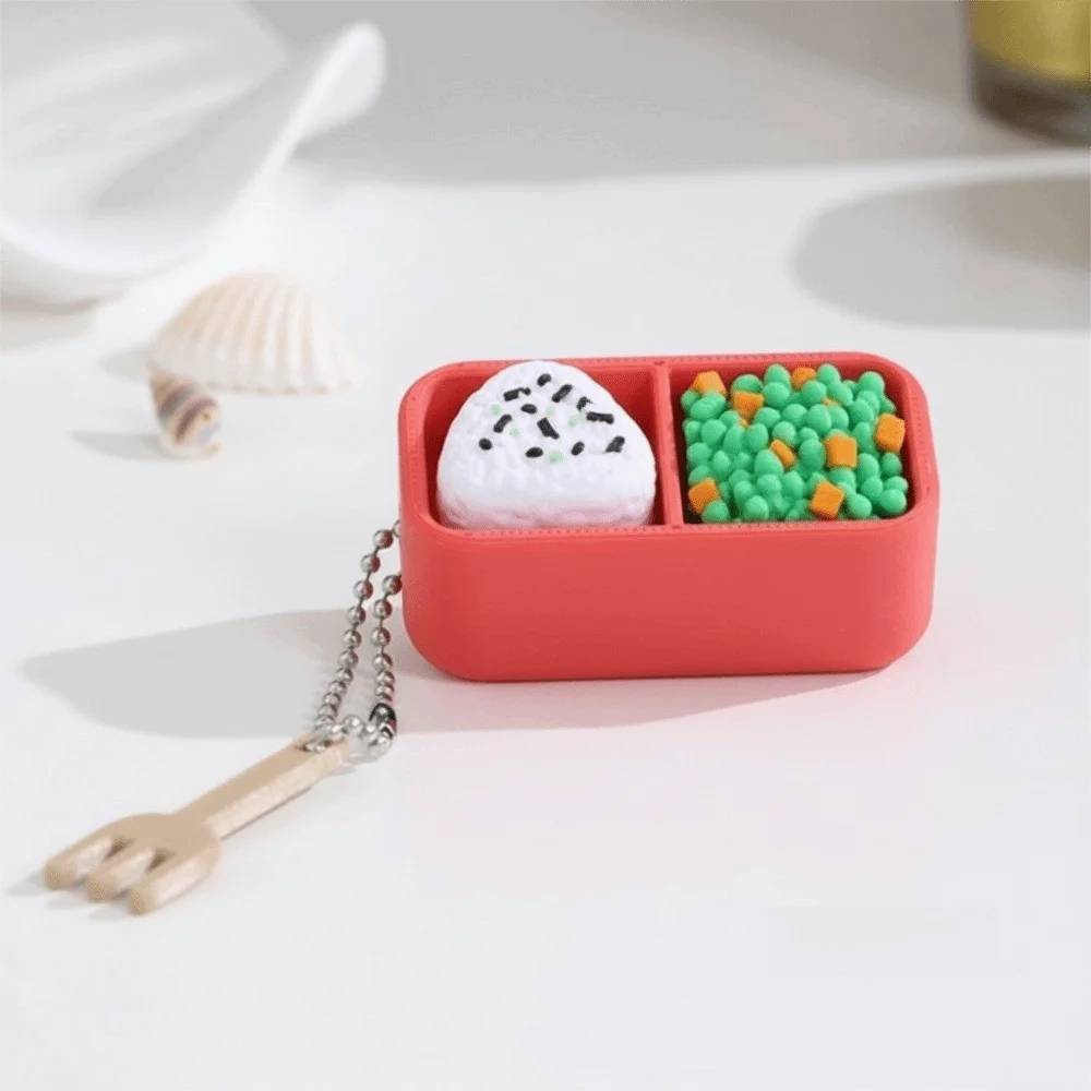 Key Ring Clicker Sushi Keychain Imitation Sushi Novelty Fidget Keychain Cartoon Creative Simulation Food Keychain Kids Gifts