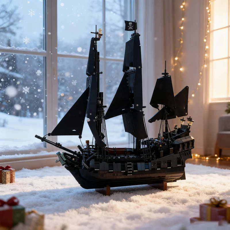 2862pcs MOC Captain Jack Sparrow S Pirate Ship Quick Icons Toy Model Building Festival Gifts Blocks Construction Creative Idea
