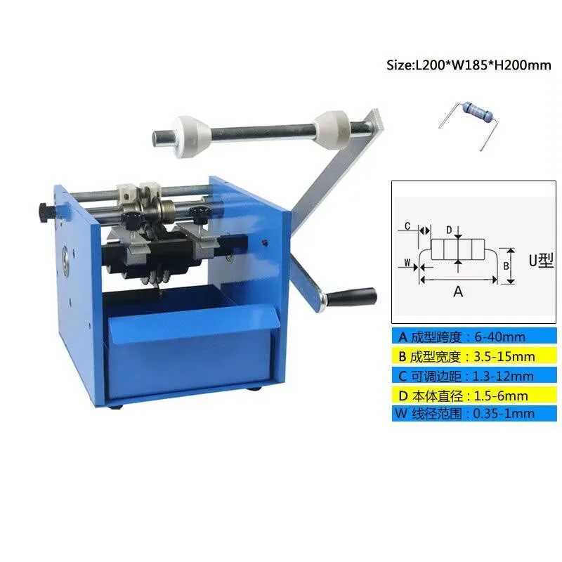 Axial Lead Resistor Bend Cut Form Machine U/F Type Precision Resistance Molding Equipment for Electronic Component Assembly