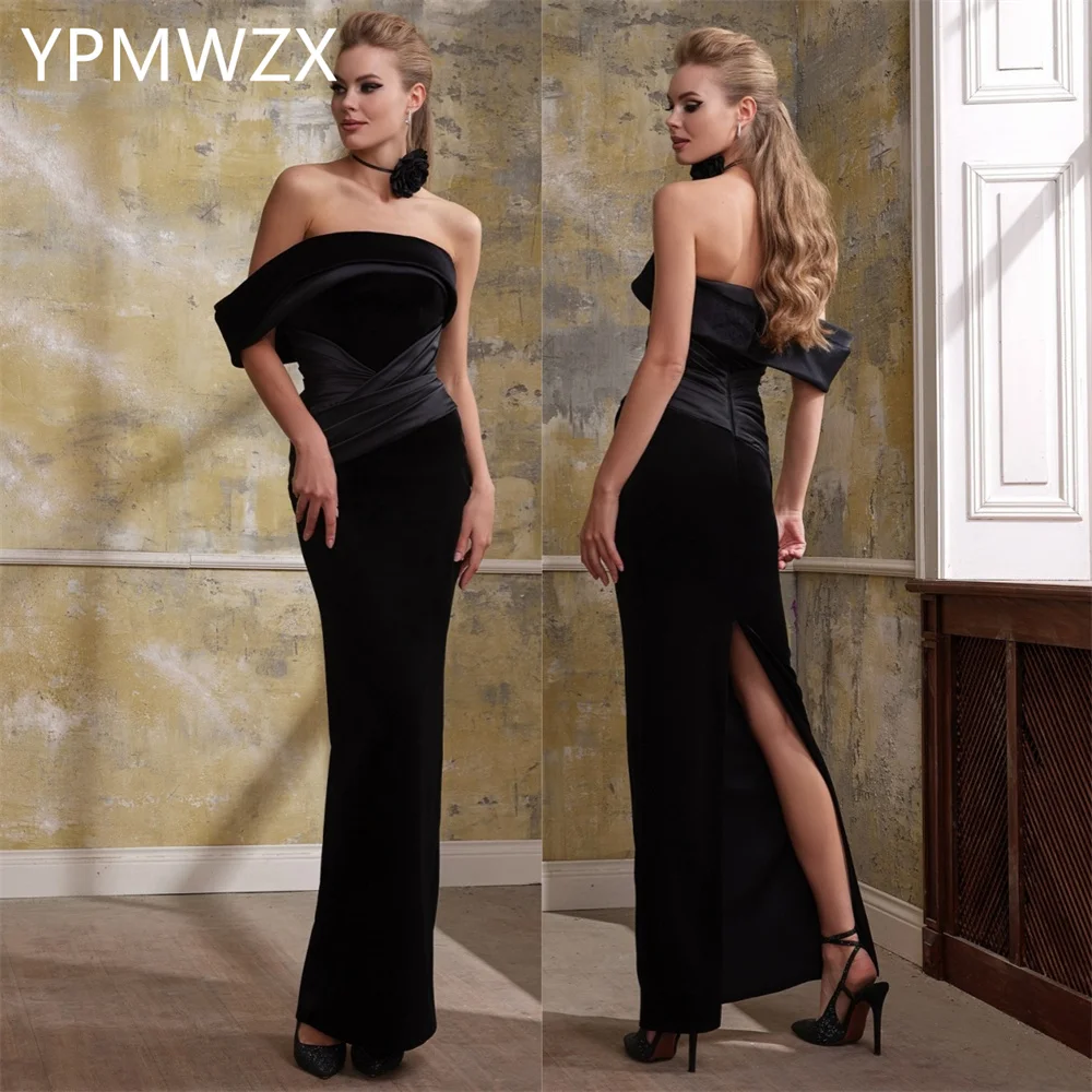 

Customized Prom Gown Formal Women Evening Dress YPMWZX Strapless Column Floor Length Vertically Bespoke Occasion Dr