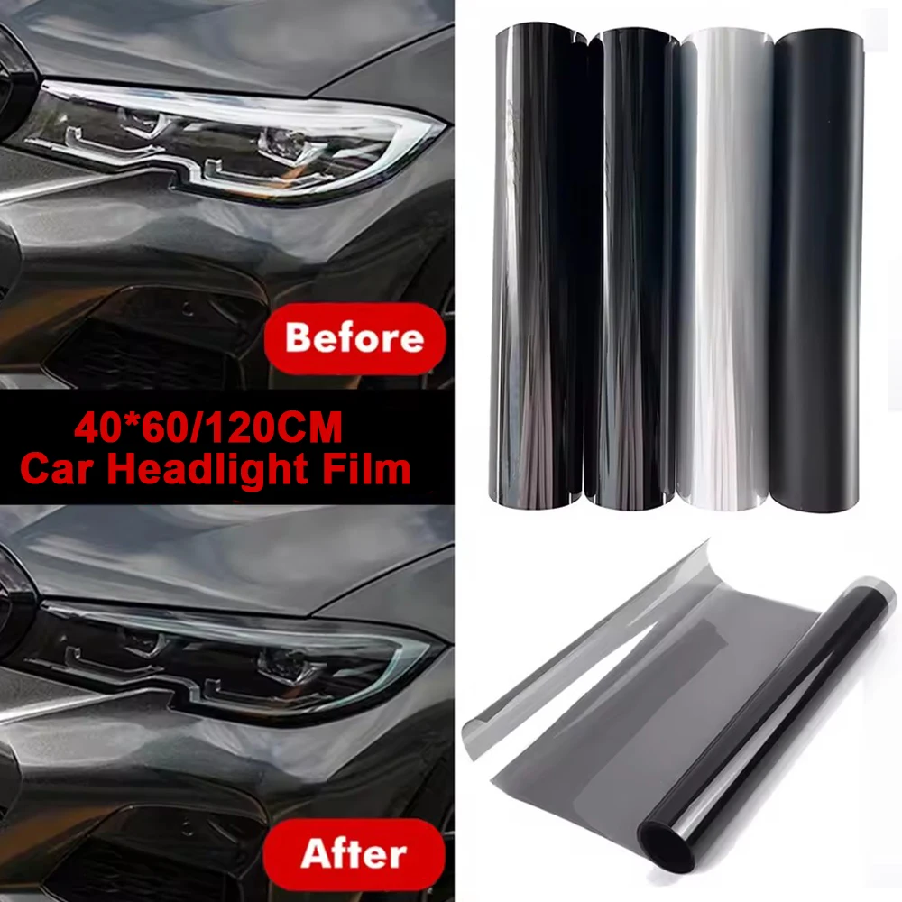 

1pc 40*60/120cm Car Film Sticker for Headlights/Taillights/Foglights Color Change Scratch Resistance Self-Adhesive Sticker