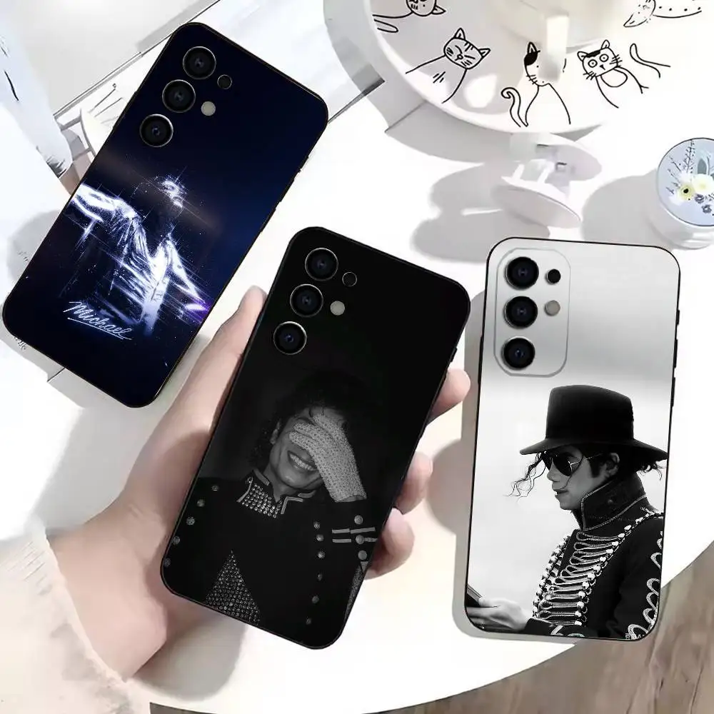 POP KING M-Michael Jackson Phone Case Soft Black Case For Samsung S24,S30,S21,S23,S22,S20,Ultra,S25,Plus