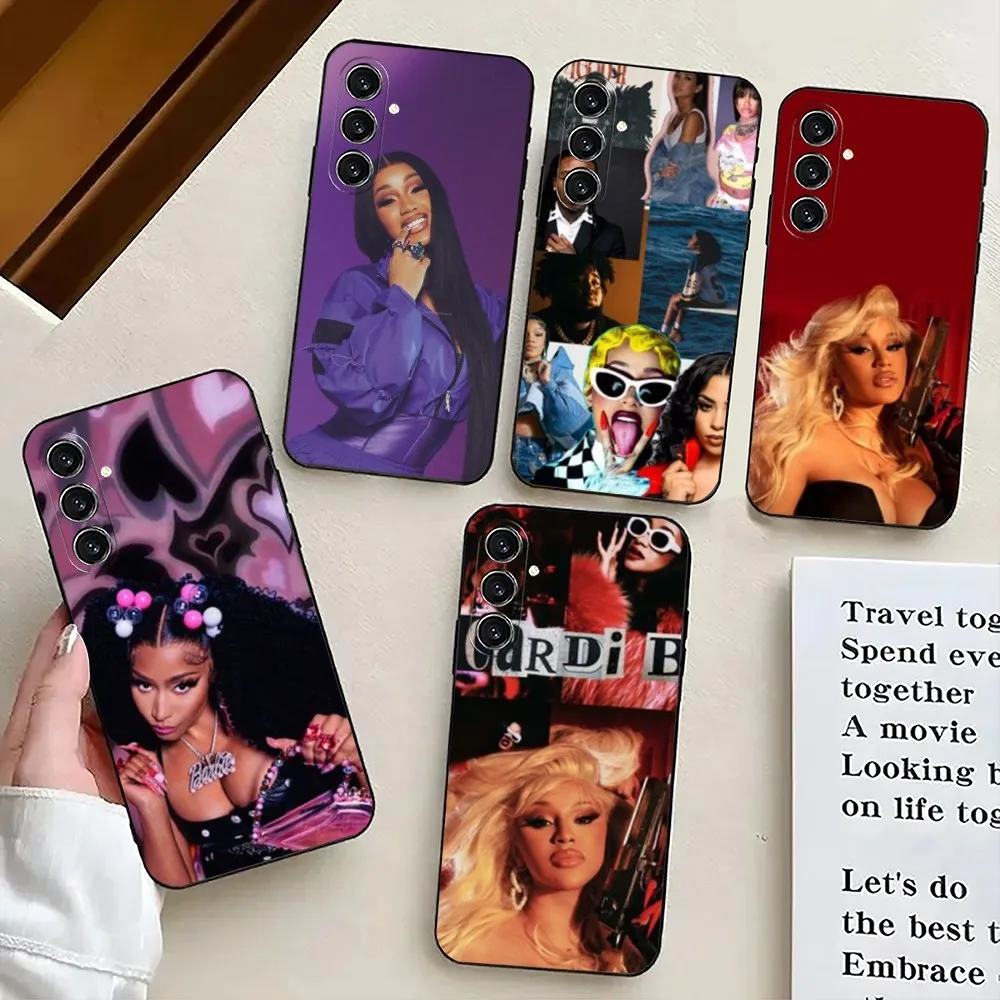 C-Cardi B Rapper  Phone Case For Samsung S24,21,22,23,30,Ultra,S20,Plus,Fe,Lite,Note,10,9,5G Black Soft Cover