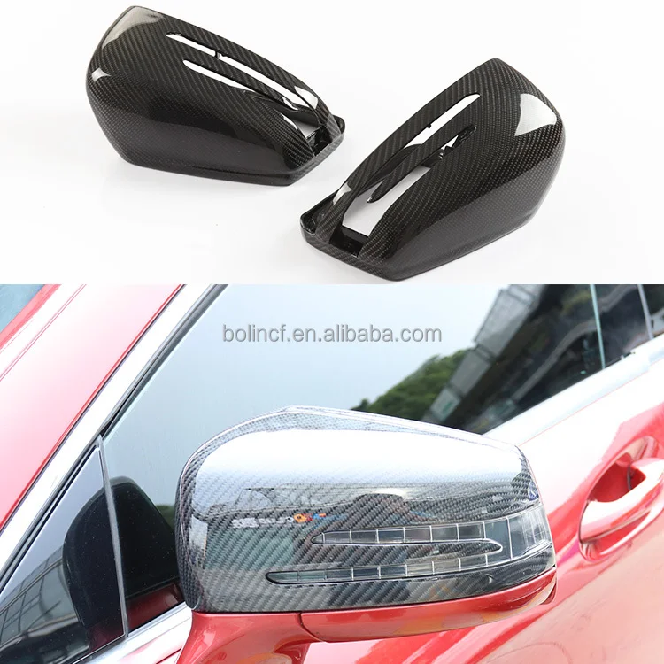 Carbon Fiber Rear View Side Door Mirror Covers for Mercedes Benz A B C S CLA GLK class W117 W176 W204 W212 X156  W221