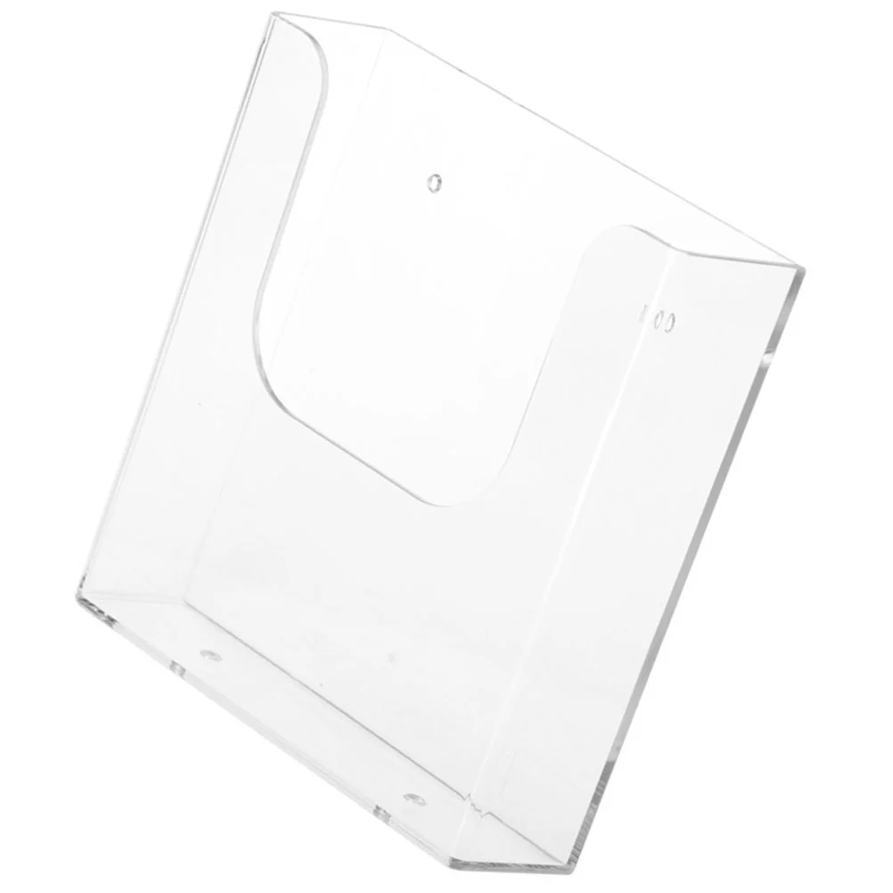 

Office Desk A5 Display Catalog Rack Magazine Stand Brochures Transparent Storage File Organizer Wall-mounted Holder Work