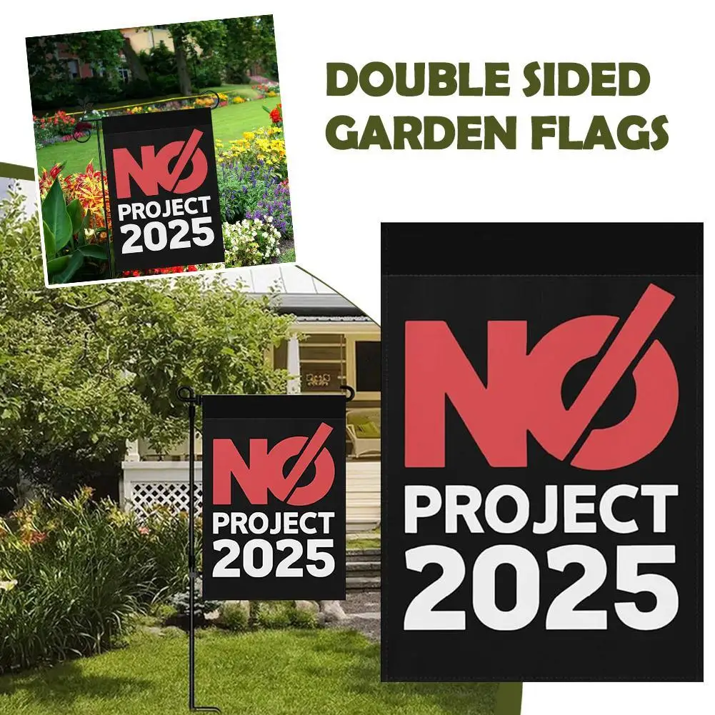 Garden Flag Stop Project 2025 Double-sided Retro Courtyard Outdoor Decoration Resistant Flag Sign Fade House Flag Courtyard A1E1