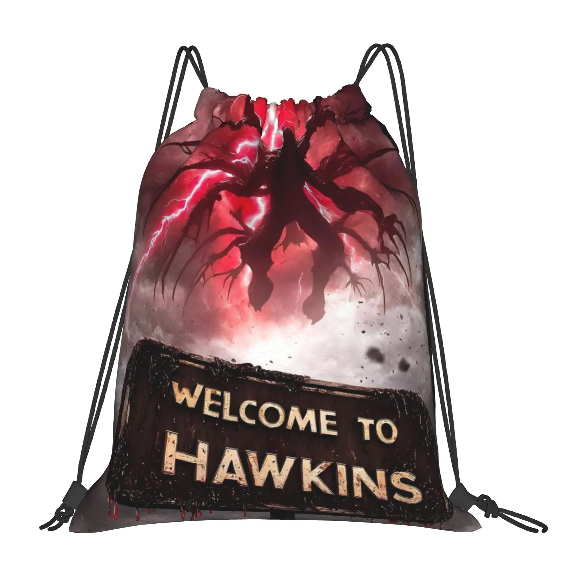 Mind Flayer 2 ST Portable Sports Drawstring Backpack Riding Backpack Gym Clothes Drawstring Bags