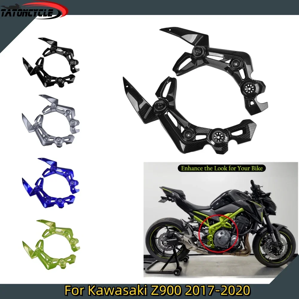 

For Kawasaki Z900/ZR900F Z 900 17-19 Carbon Black Green Motorcycle Accessories Front Side Trim Frame Body Cover Panel Fairing