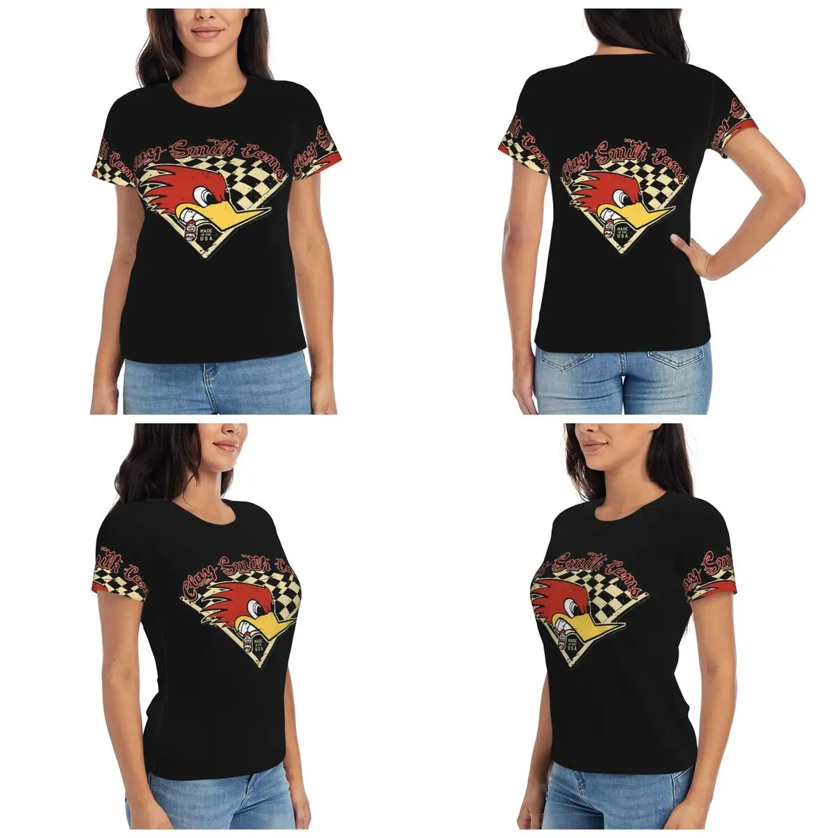 Street Mr.Horsepower Clay Smith Cams T-Shirt Women Short Sleeve T Shirts Round Neck Clothes Cotton Summer Tees Streetwear