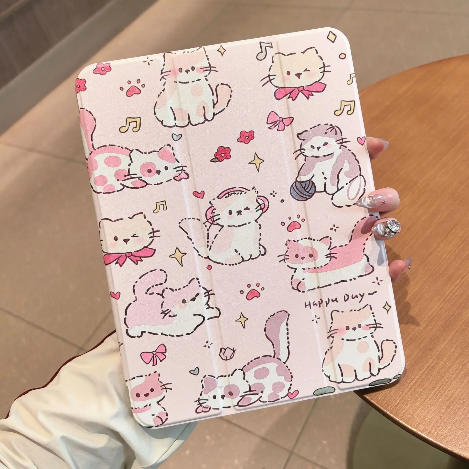 

Cute Cat Case for IPad Air 11 Pro11 Case 10.2 7/8/9/10/11th Gen Cover 10.5/9.7 Inch Air/8/7/6/5/4 10.9 11