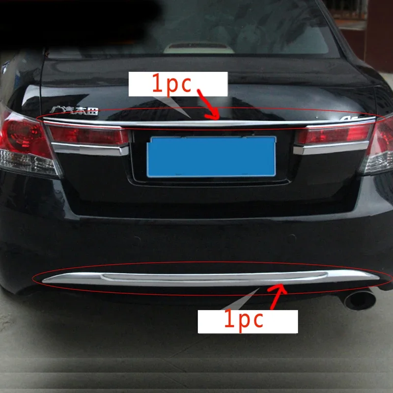 1pc For Honda Accord 2008-2012 REAR BUMPER TRIM / Under Tail Box Decorate Trim