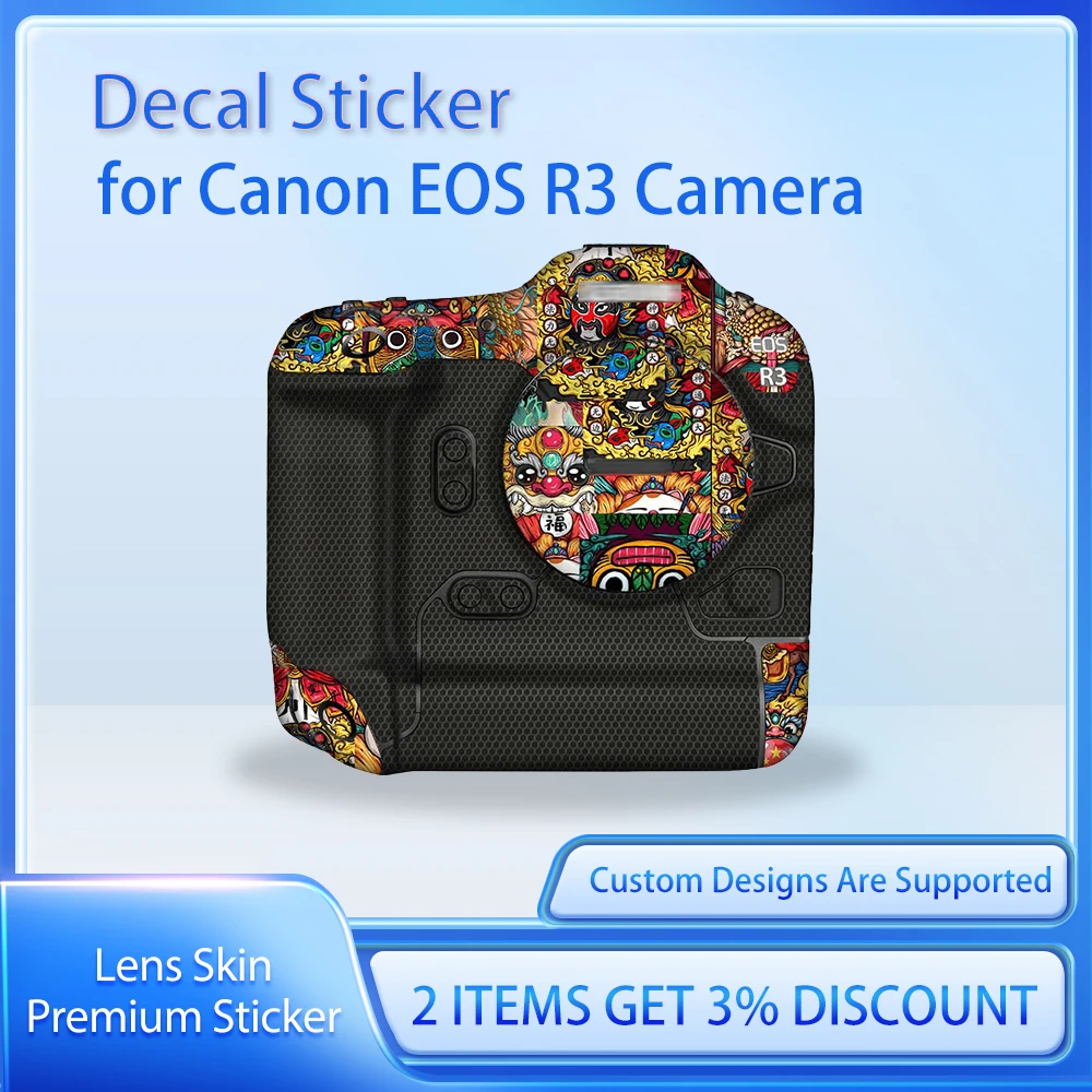 

For Canon EOS R3 Camera Skin Decal R3 Decal Skin EOS R3 Protective Film Cover Film Skin Wrap Covered