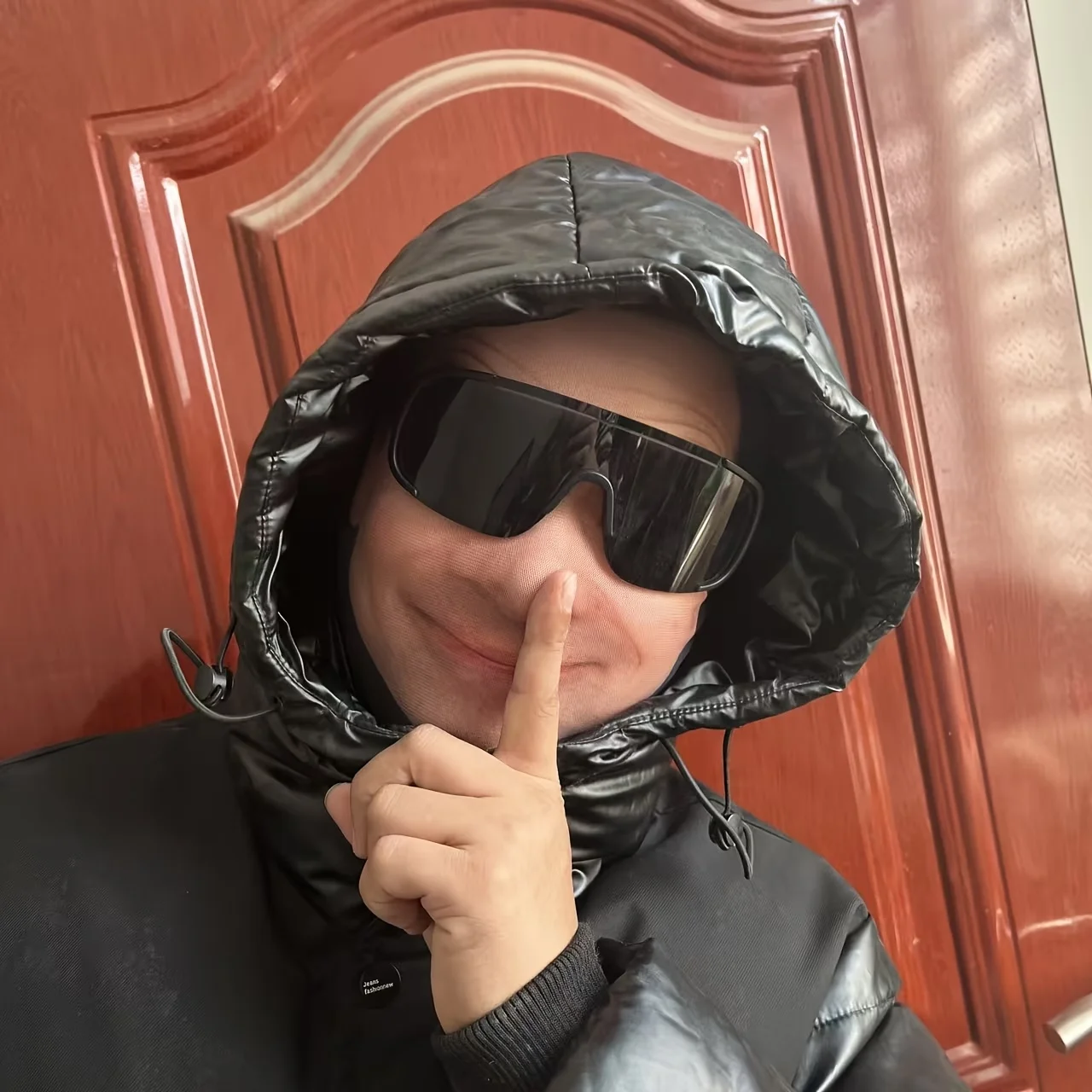 Maßgefertigte Vollgesichtsmaske, Netzmaterial für einfache Beobachtung, Unterhaltungszubehör, Outdoor-Camping Freizeit Reise Party Kostüm Kopfbedeckung, Tanzparty Lustige Scherz-Kopfbedeckung, Weihnachts- und Halloween-Scherzgesichtsdekorationen – Detail 3