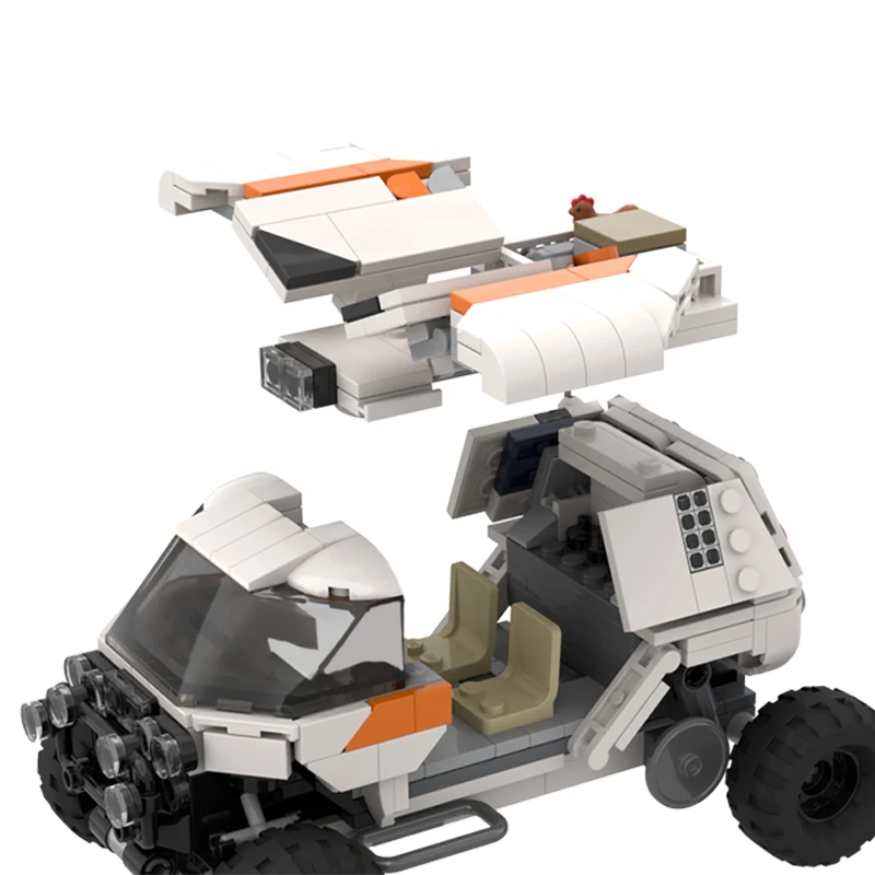 MOC-224247 Science Fiction Space Chariot Rover Bouwsteen Assemblage Ruimteverkenning Voertuig Model Set Creatieve Geschenken 489PCS