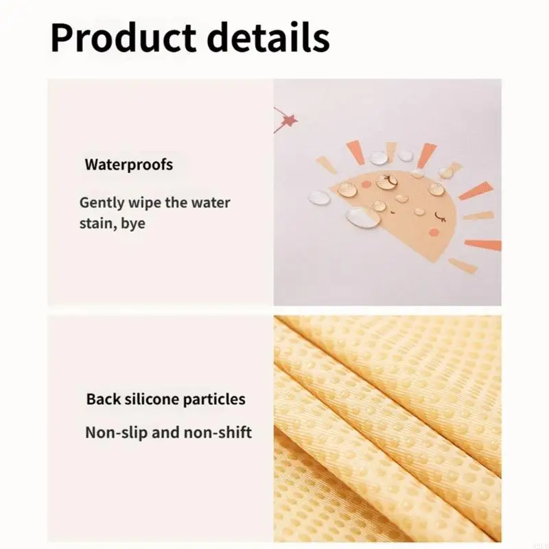 Children's High Foot Dining Chair Cushion Nonslip Floor Mat Game Picnicing Pad Dirt Proof And Waterproof 110x145cm A2UB