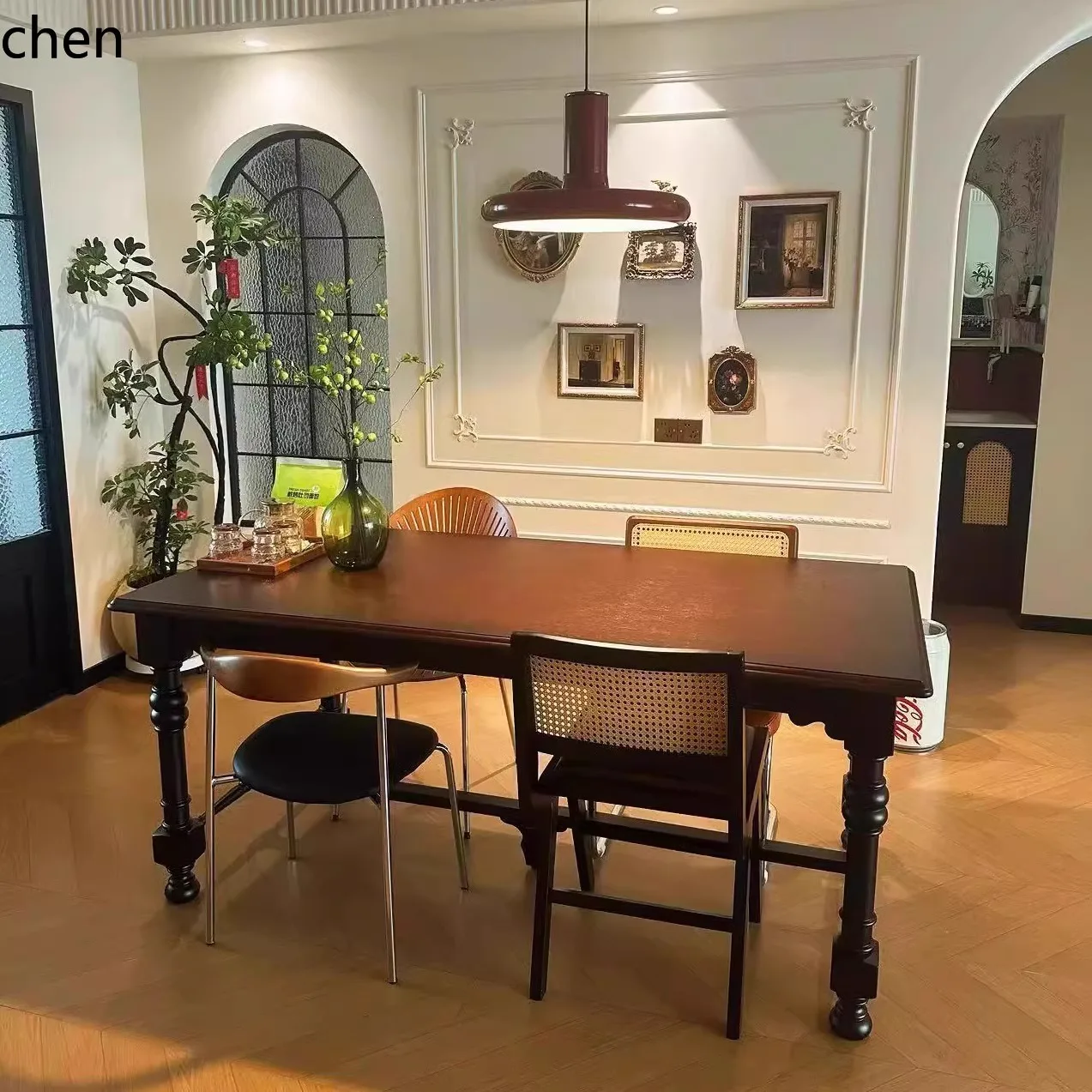 Yxy Solid Wood Dini… - image