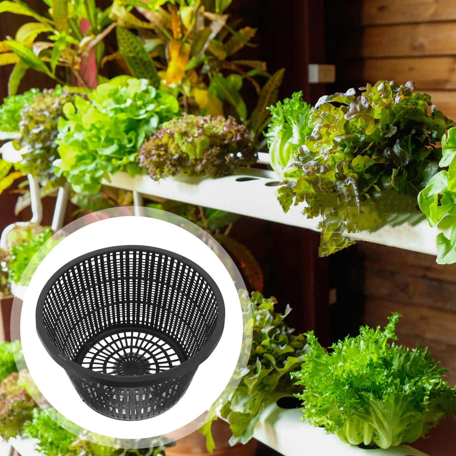 

4Pcs Hydroponic Water Culture Planting Mesh Nets Large Root Aeration Drainage Pots Nursery Cups Garden Grow Containers