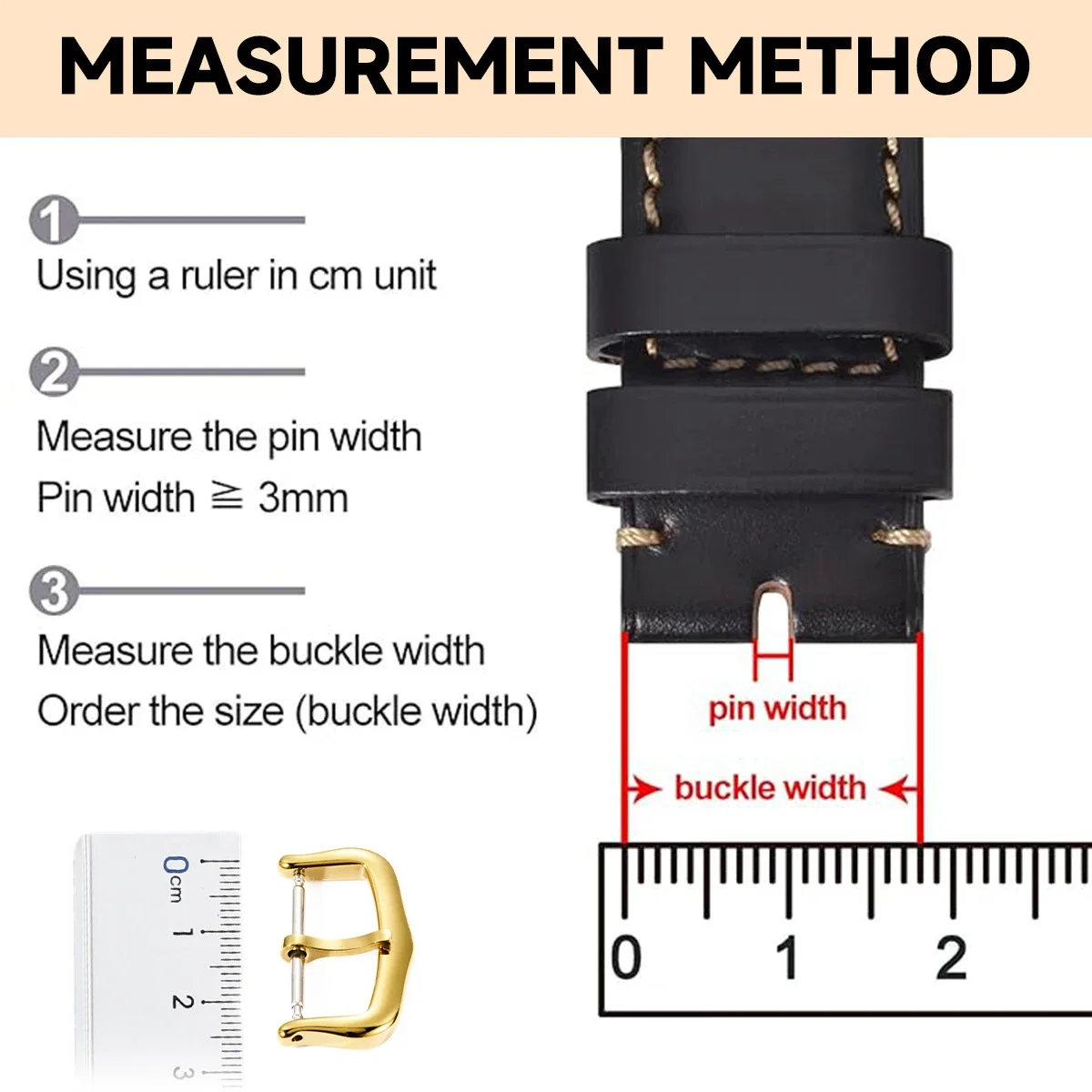 12mm 14mm 16mm 18mm 316L Stainless Steel Watch Buckle For Cartier Watch Replacement Clasp Gold Silver Rose view 2
