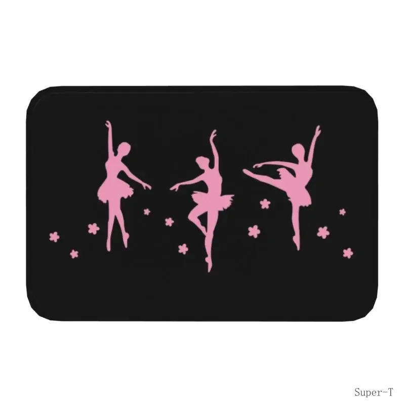 Cute Ballet Dancing Front Floor Door Entrance Mats Outdoor Ballerina Dance Dancer Bathroom Kitchen Doormat Toilet Carpet Rug