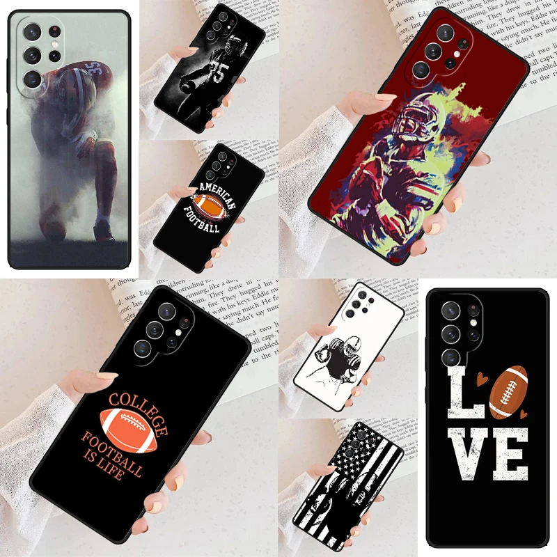 American football player sport Cell Phone Case for Samsung Galaxy S26 Ultra S25 S24 S23 S22 S21 S20 Note10 Cover