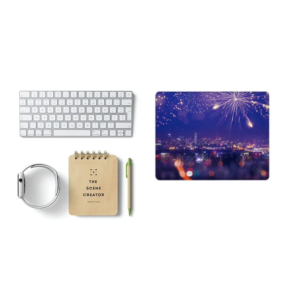 Gaming Mouse Pad Gamer Fire Work New Small Fashion Deskmat Mausepad Rubber Mat Pc Accessories Mousepad Mats Keyboard Cabinet