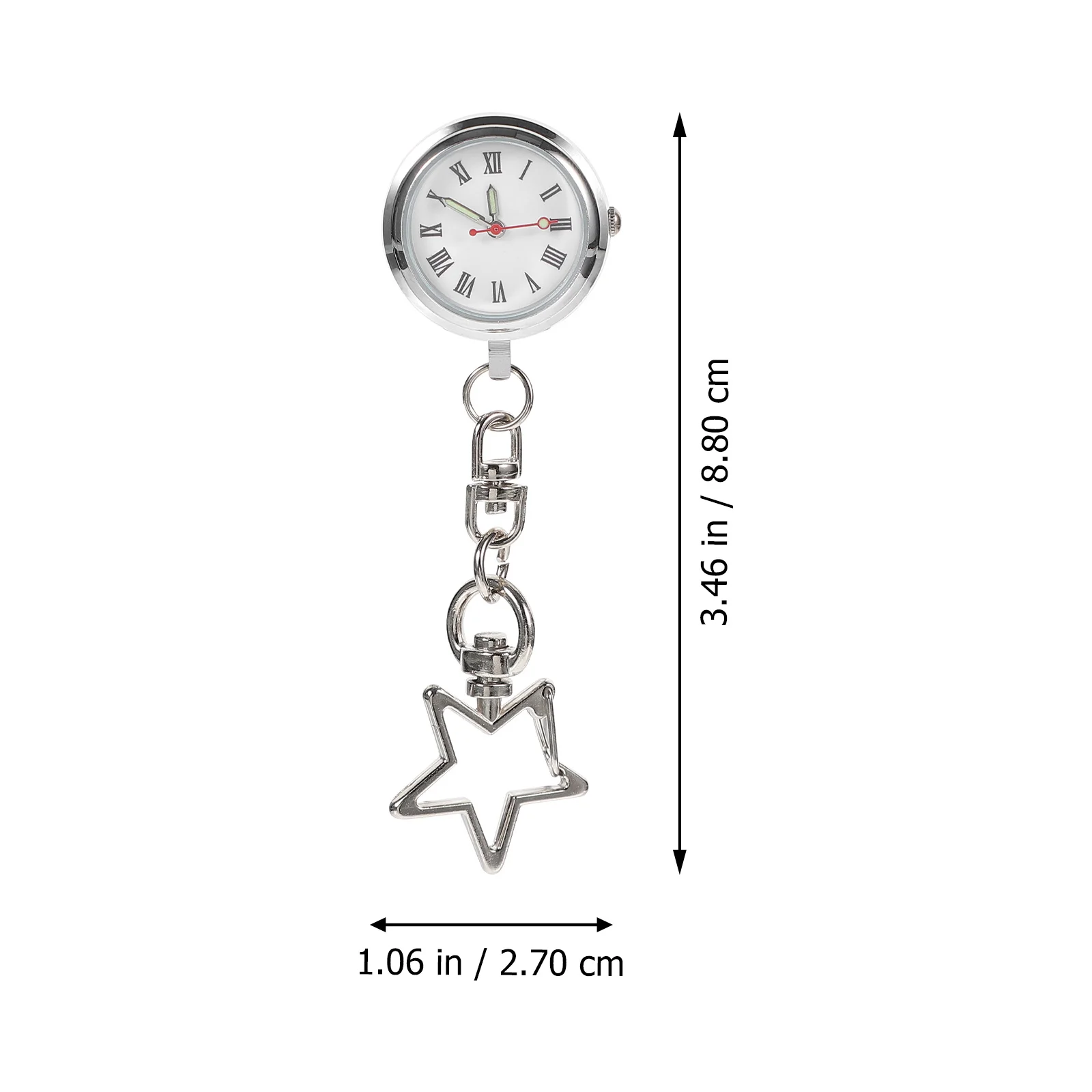 

Alloy Nurse Pocket Watch 1 Piece High-Quality Scratch-Resistant Lightweight Easy Carry Clip on for Nurses and Medical Staff