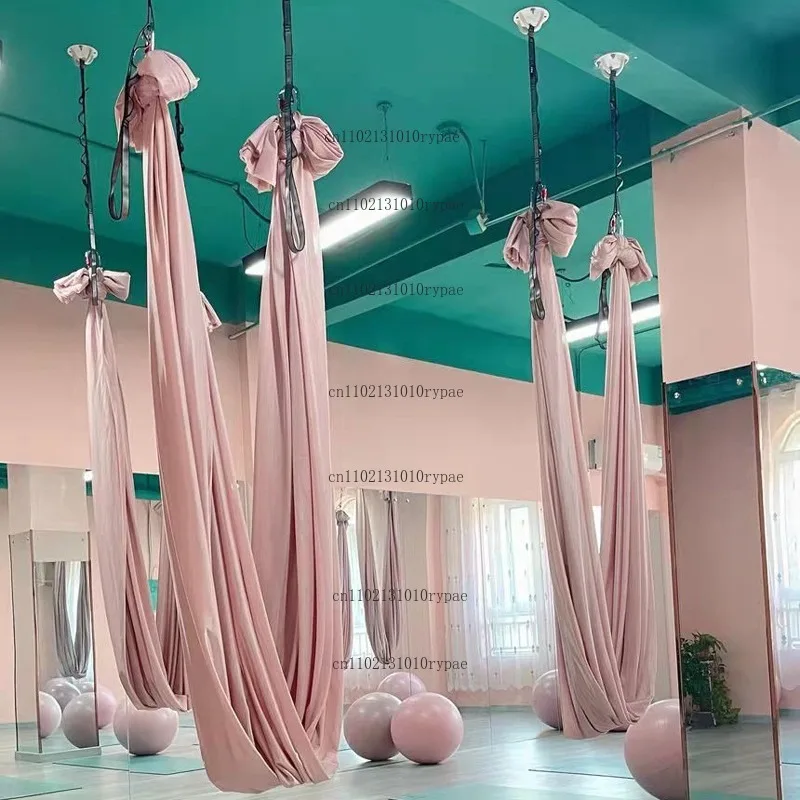 Air yoga hammock with seamless nylon micro-elastic resistance fabric