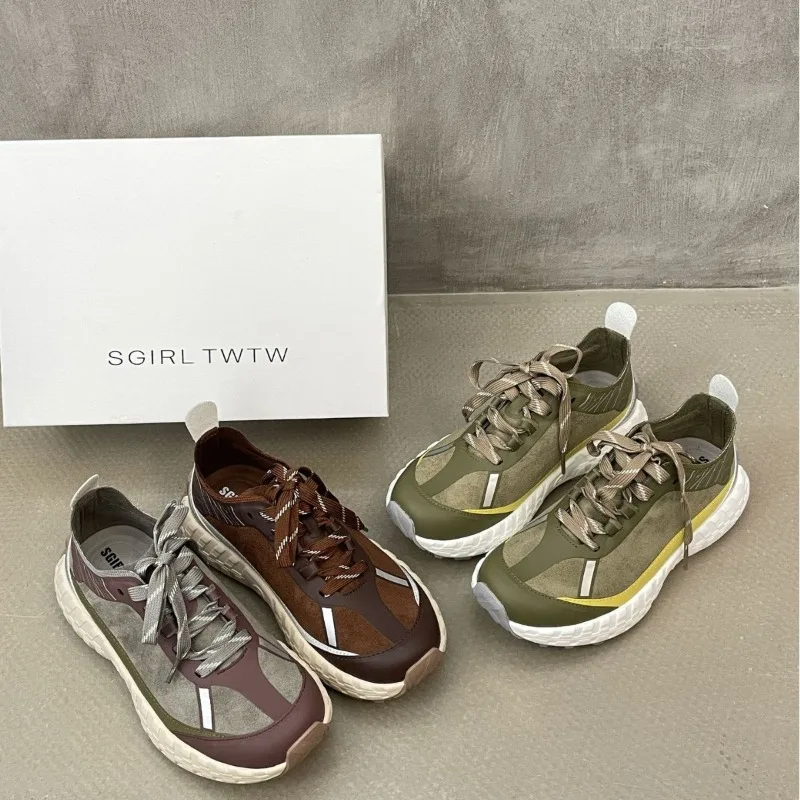 

Retro Platform Dad Shoes Women's Autumn New Fashion Casual Versatile Height-increasing Sneakers