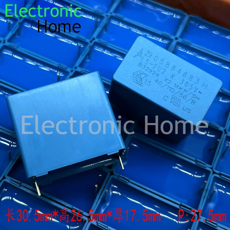 2PCS/LOT EPCOS MKP 225 2.2uf 2u2 305v X2 capacitor B32924H3225K516 30.5x26.5x17.5mm P27.5mm