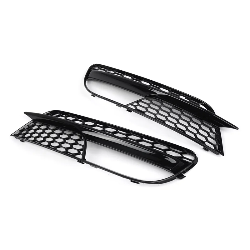 

1Pair Car Front Bumper Fog Light Grille Cover Front Bumper Lower Grid For A5 2012-2015 8T0807681H 8T0807682H