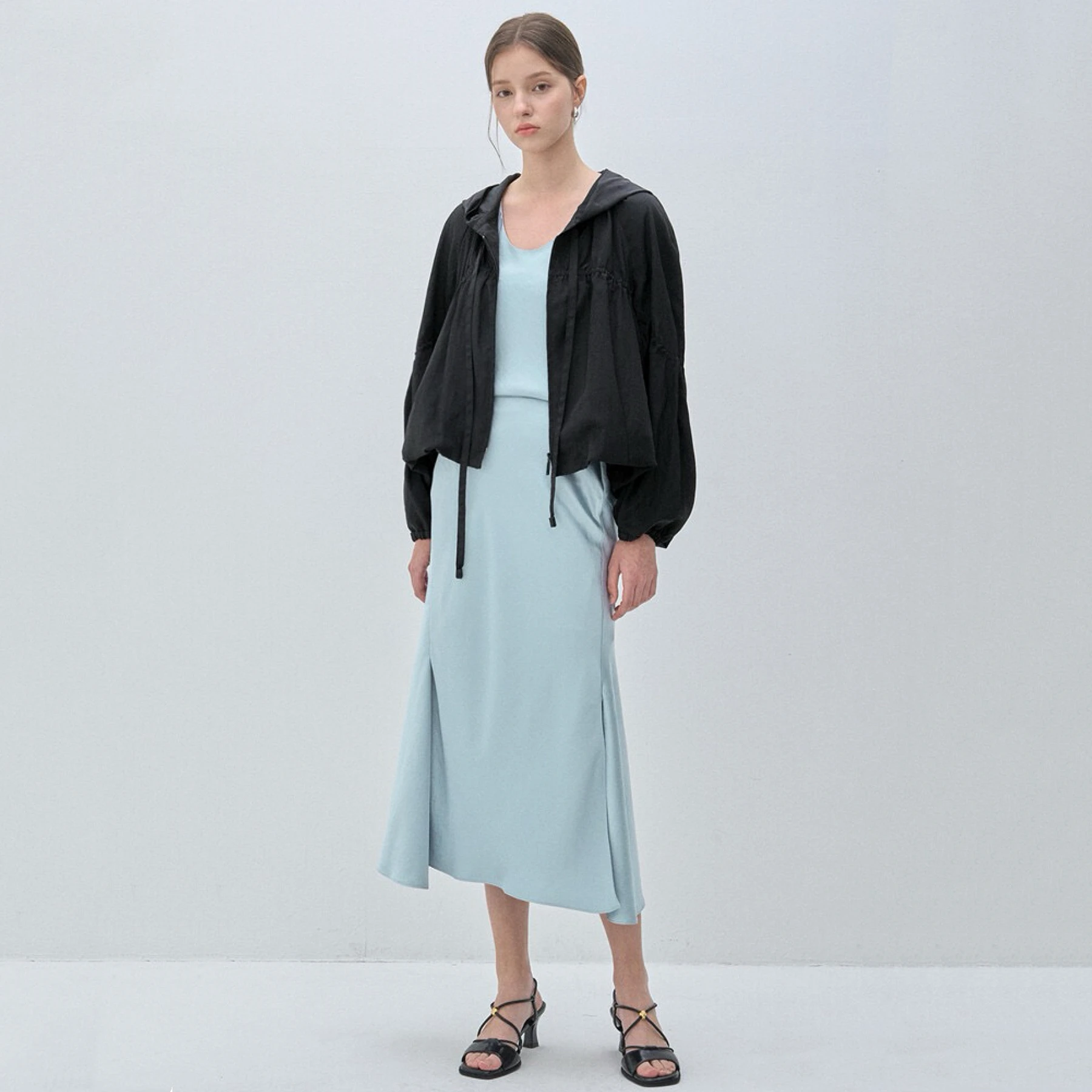 

Casual Lemon Cheese Jaet Zipper Dstring Pleated Versatile Slimming orts Outerwear Women's Spring Commute Sle Long Sl...