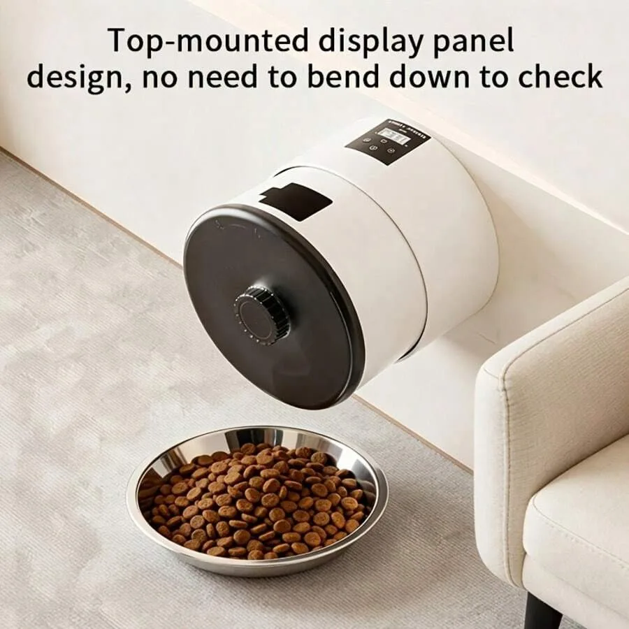 

Smart Pet Feeder-Suspended Automatic Feeder With WiFi Timed Settings And Two Basic Button Modes For Automatic Meal Dispensing,