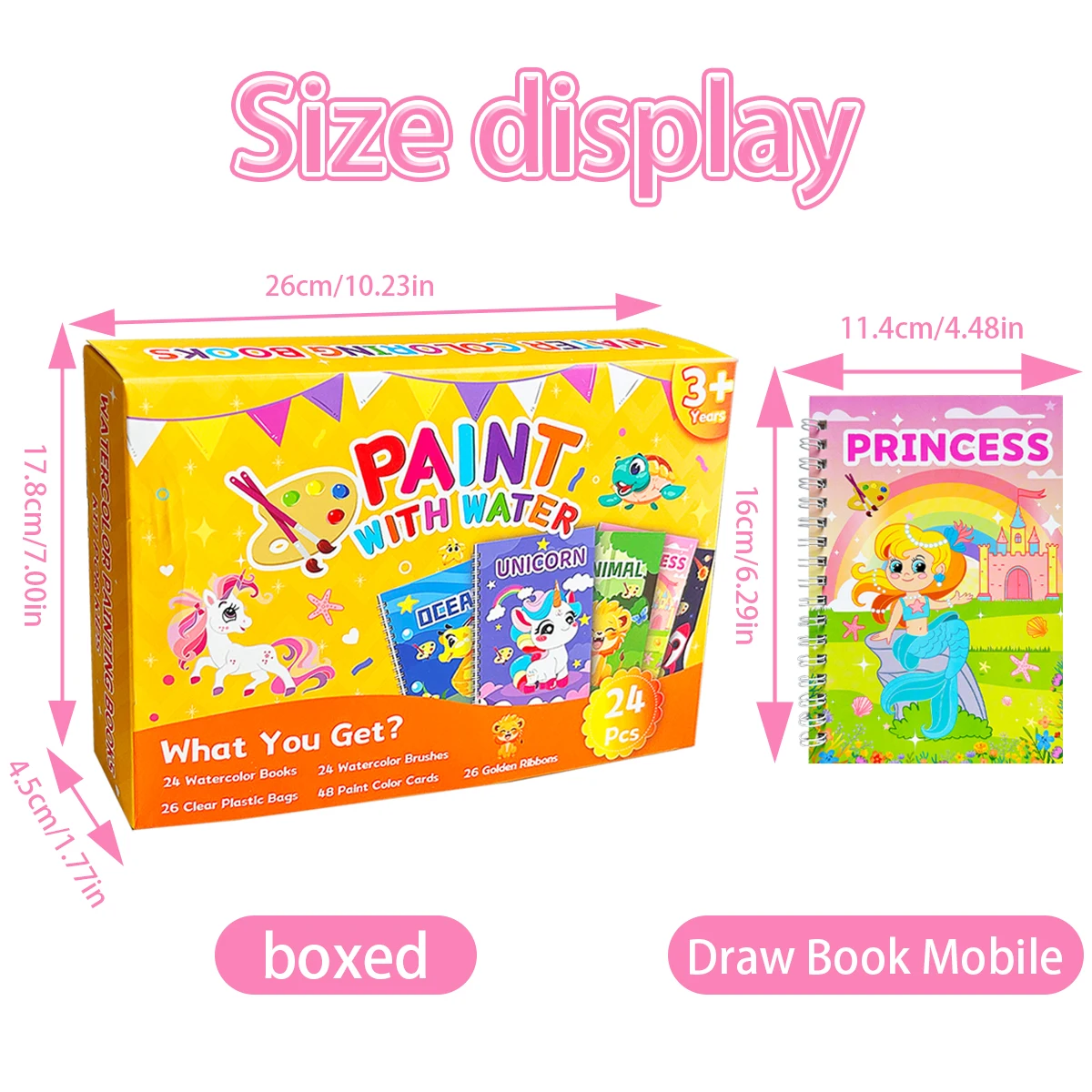 【Trending】Kids' Painting Set - 8 Themes Drawing Cards, 2 Color Palettes & Brush - Multiple Styles for Creativity