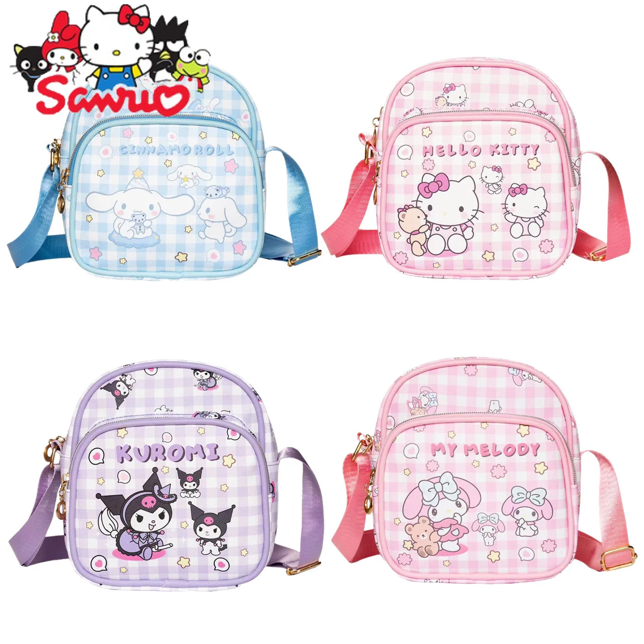 

MINISO Melody Kuromi Hello Kitty Cinnamoroll Pochacco Cute Japanese Mini Children's Bag Kindergarten Shoulder Cross-body Bag