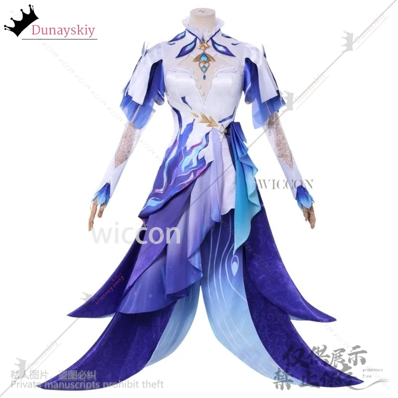 Wuthering ondas cantarella cosplay anime medusa vestido irregular azul roxo lolita headwear perucas jirai kei meninas traje