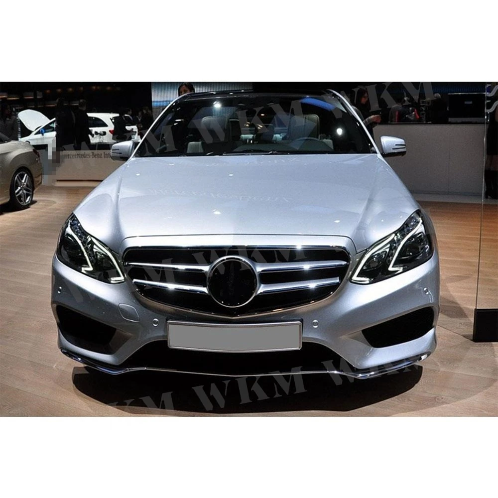 

ABS Front Bumper Grill Bodykits Decoration for Benz E Class W212 E250 E300 2013 2014 2015 Car Styling Black Silver