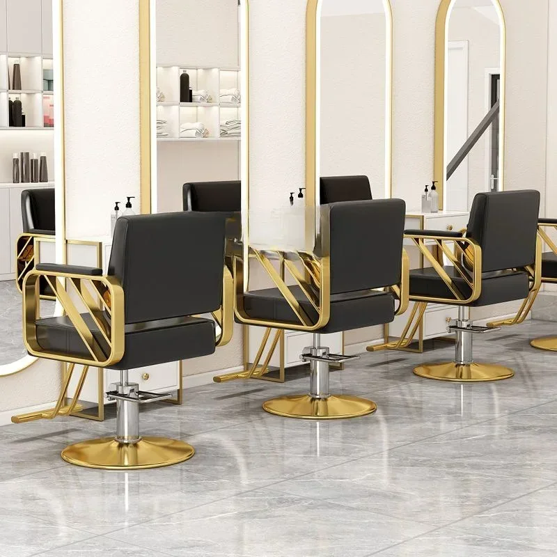 

Speciality Hairdresser Luxury Barber Chairs Modern Comfort Perm Hair Dyeing Barber Chair Ergonomic SalonProfessional Barber