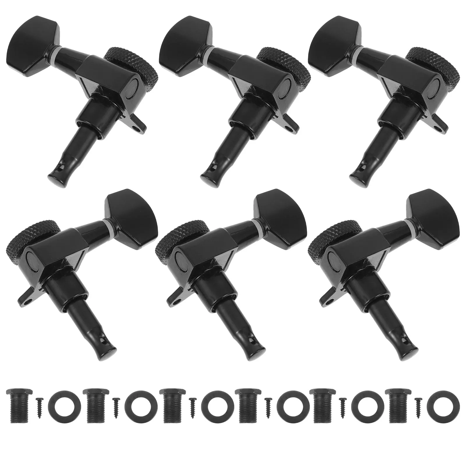 6Pcs Guitar String Buttons Professional Alloy Guitar Turners Back String Lock Music Instrument Accessory Stable Fine Adjustment
