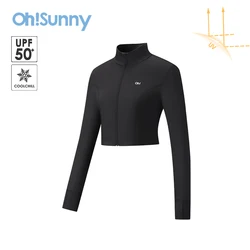 OhSunny giacche di protezione solare estate Outdoor UV Coat donna Yoga Shirt 2024 New Fashion Crop Top protezione solare manica lunga Outwear