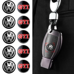 10/20PCS 14MM Car Key Emblem Badge Sticker Auto Control Key Logo Decal Accessories For Volkswagen VW GTI Golf Jetta Touran Rline