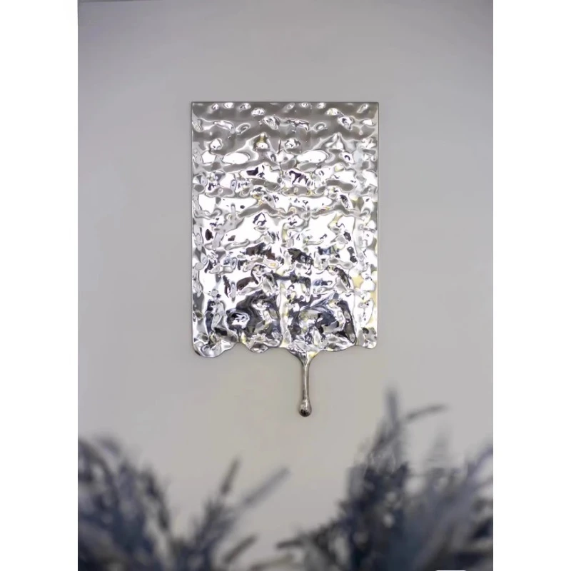 

Simple stainless steel water ripple water drop wall hanging wall decorative art decorative mural villa installation
