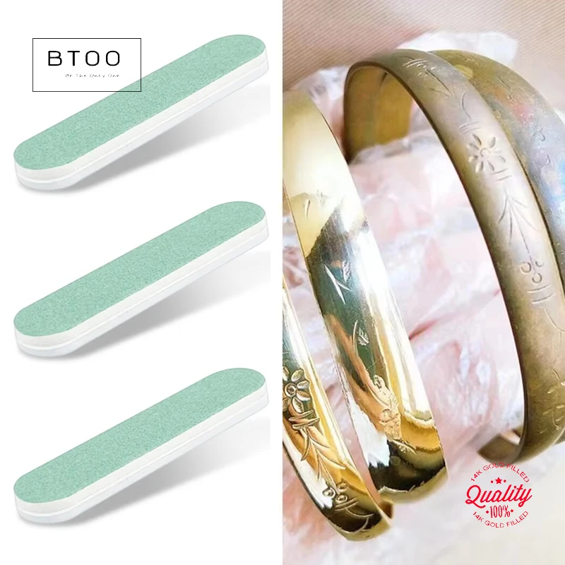Hand Polish Stick Polishing Bar for Silver & Raw Brass Jewelry Surface Tarnish Rust Remover 9x2cm DIY Cleaning Tool