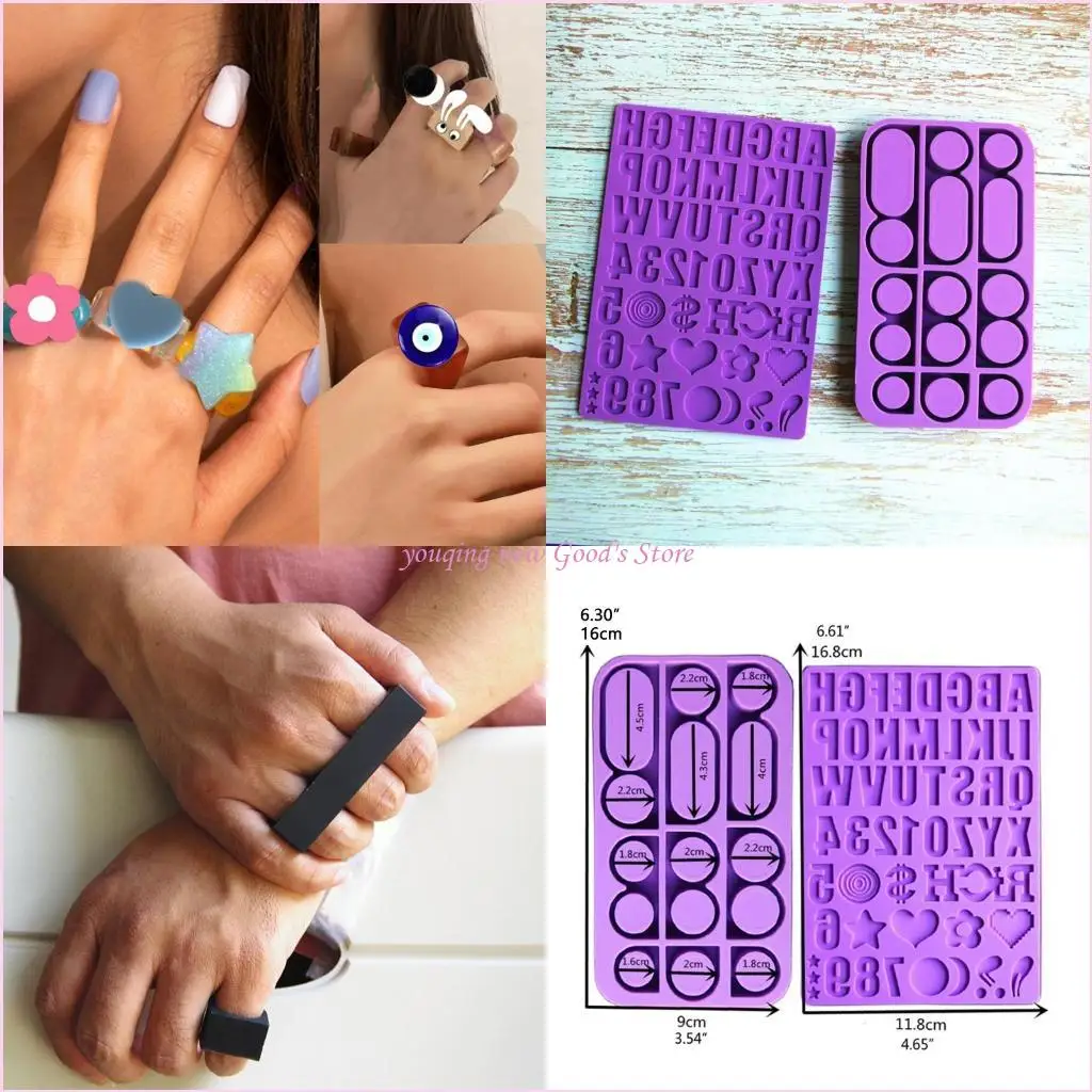 

57QA Ring Silicone Pendant Mold Jewellry Making Resin Mould Epoxy Casting Craft DIY